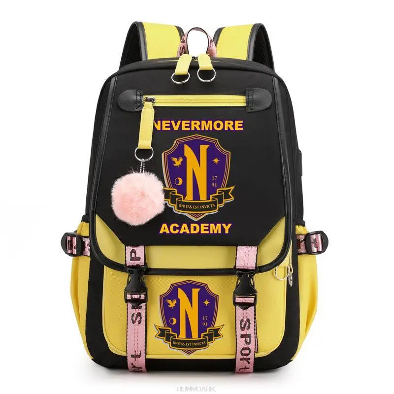Wednesday Addams Backpack for Teen Girls - Laptop Rucksack