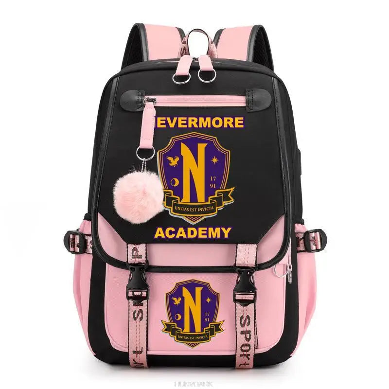 Wednesday Addams Backpack for Teen Girls - Laptop Rucksack