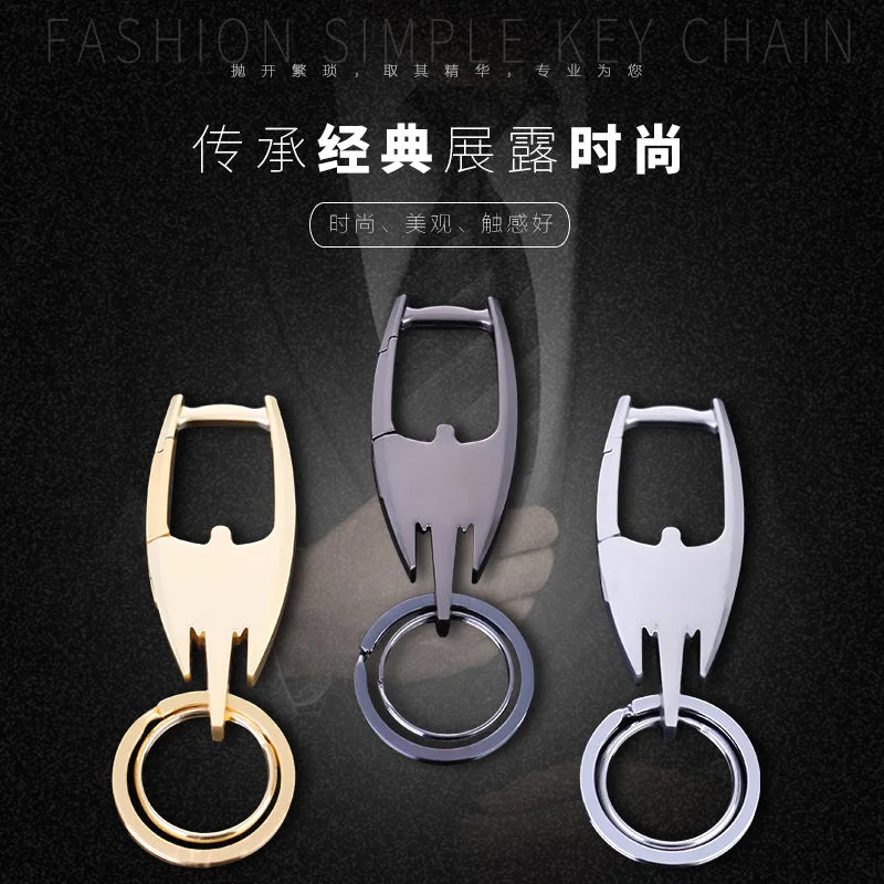 Weduoduo Double Ring Key Holders Metallic Wearproof Key Wallet
