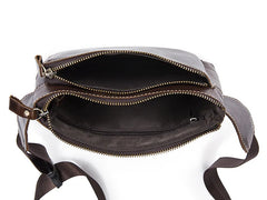 Weduoduo Men Waist Bag Leather Men Bag Phone Case Cover Travel Money Belt Bag