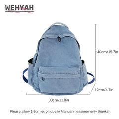 Wehyah Unisex Canvas Backpack Men Women Rucksack Schoolbag Travel Bag ZY001