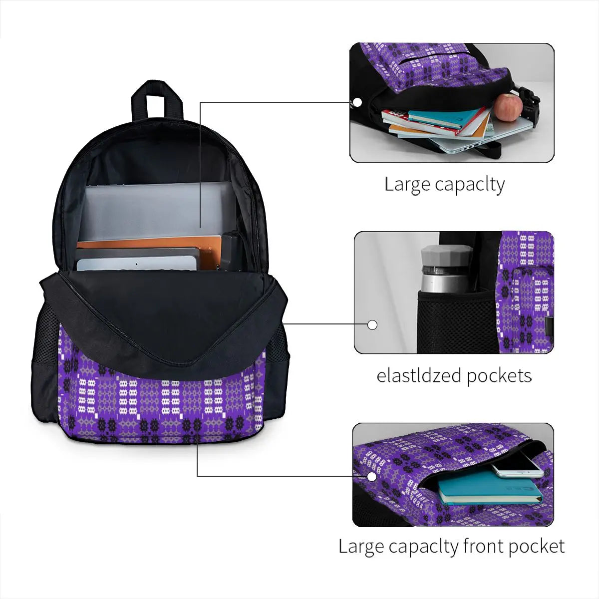 Welsh Tapestry Pattern Carthen 4 Backpacks Men's Backpacks Bags For Women