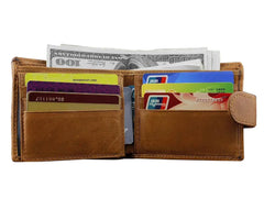 Western Biker Trucker Leather Wallet with Chain - Mens Boys Bw2