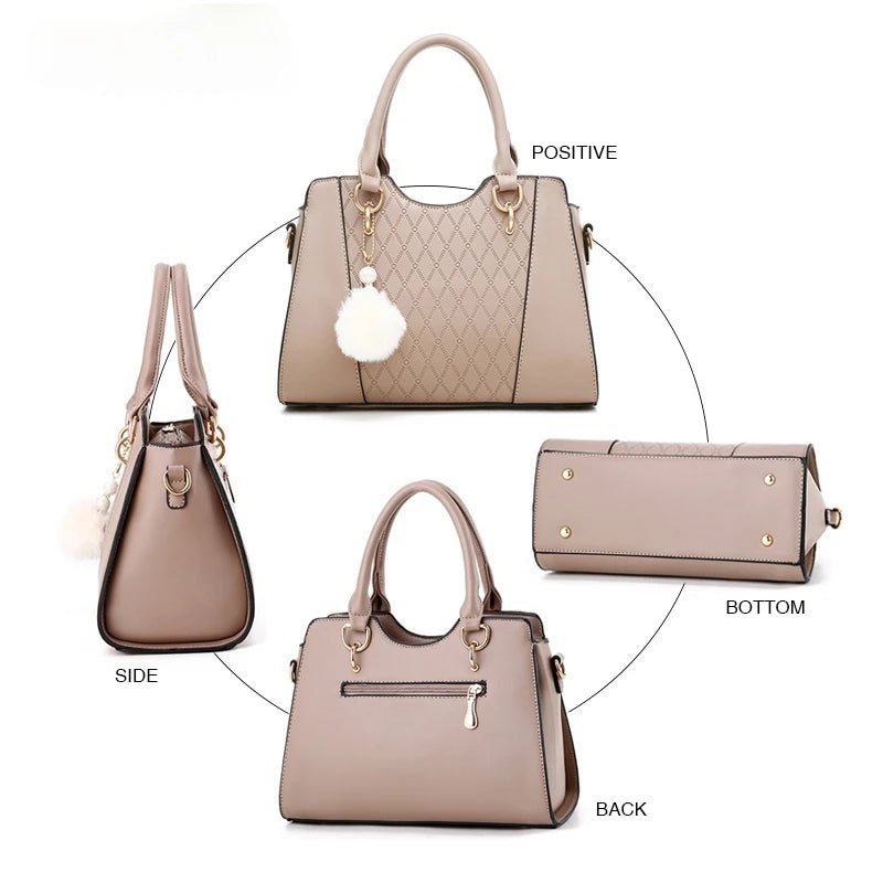 Western Style Hairball Pendant Crossbody Shoulder Bag for Women