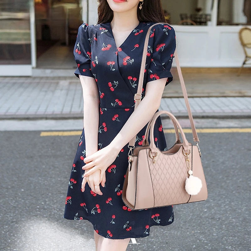 Western Style Hairball Pendant Crossbody Shoulder Bag for Women