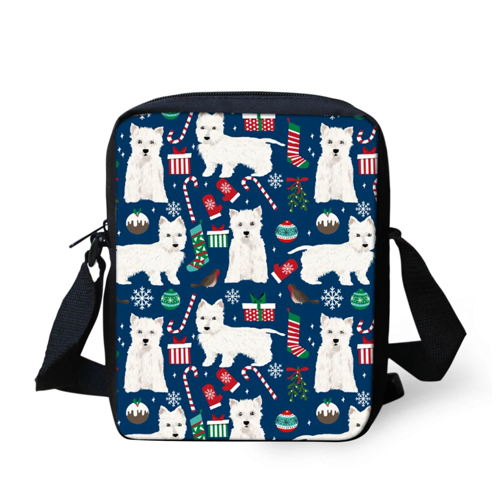 Westie Dog Crossbody Bag Small Messenger Shoulder Bag Female High Handbag