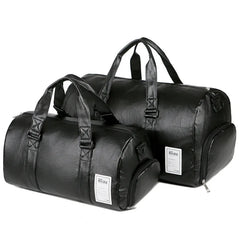 Weysfor Top Casual Travel Duffel Bag PU Leather Men Women Handbags Large Capacit