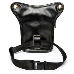 Leather Waist Pack Bag Men Drop Leg Fanny Pack