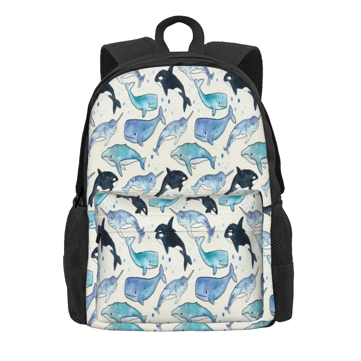 Whales Orcas & Narwhals 2 Backpacks Waterproof School Bag