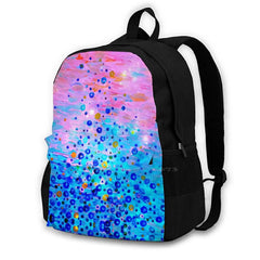 Bold Royal Pink Bubbles Abstract Backpack