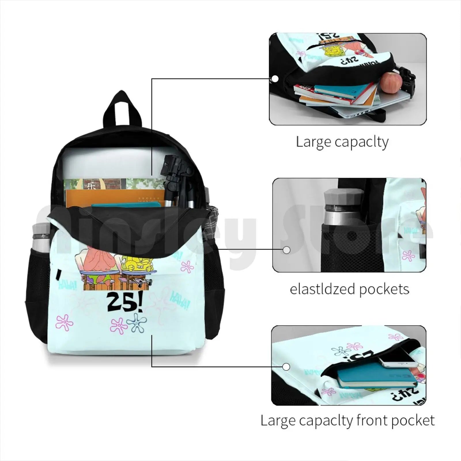 Hiking Backpack Climbing Bag Outdoor Sports 24 25 Star Funny Bikini Bottom