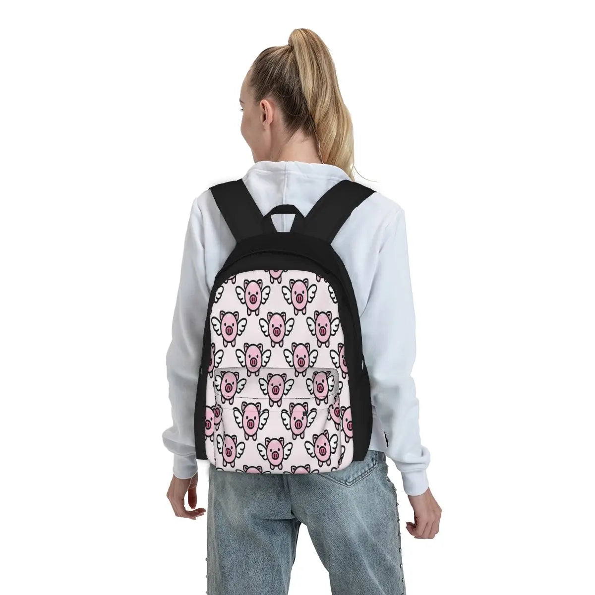 When Pigs Fly Pink Backpacks Men's Backpacks Bags For Women Men