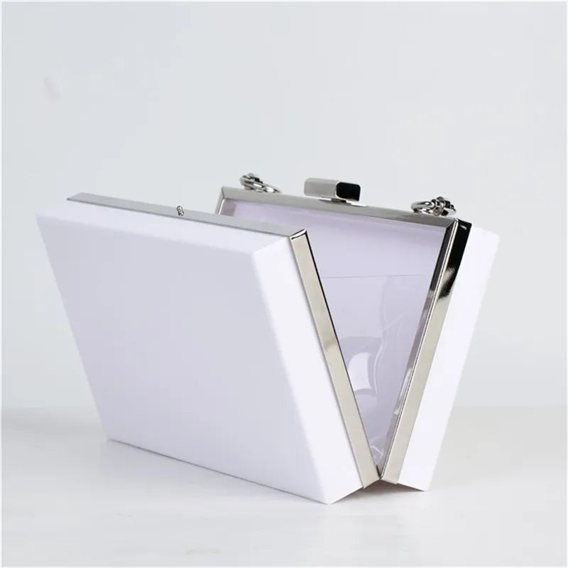Acrylic Chain Evening Clutche for Women Party Shoulder Bags