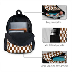 Chocolate Brown Backpacks Men's and Women's School Bag