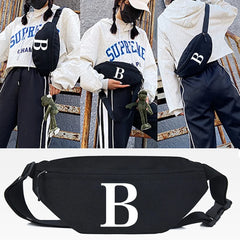 P Print Waist Bag for Women Men Crossbody Chest Bag