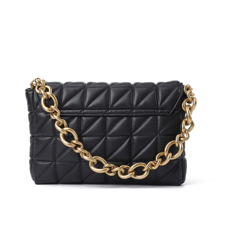 Retro Chain Metal Shoulder Bag Large Capacity Tote Bag