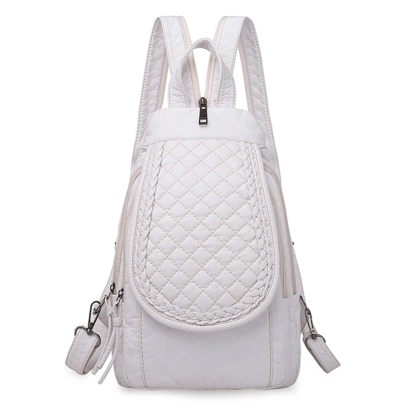 Women Soft Leather Backpack for Girls Travel Back Pack Rucksacks