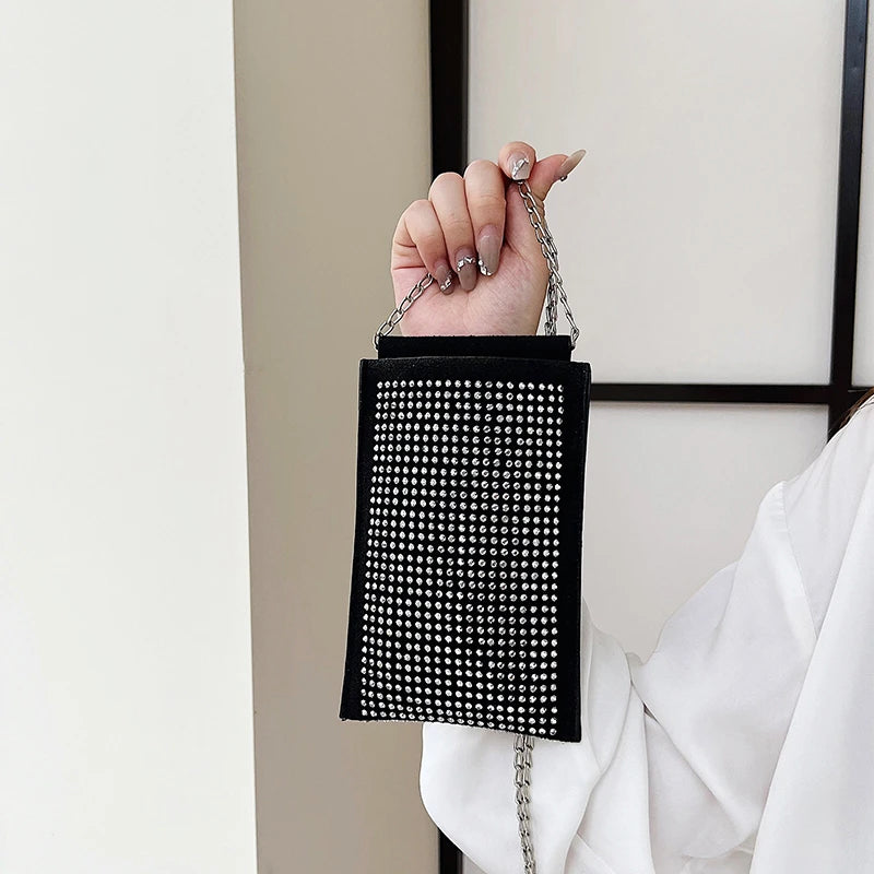 Diamonds Phone Bag Mini Small Handbag Women Shoulder Bag