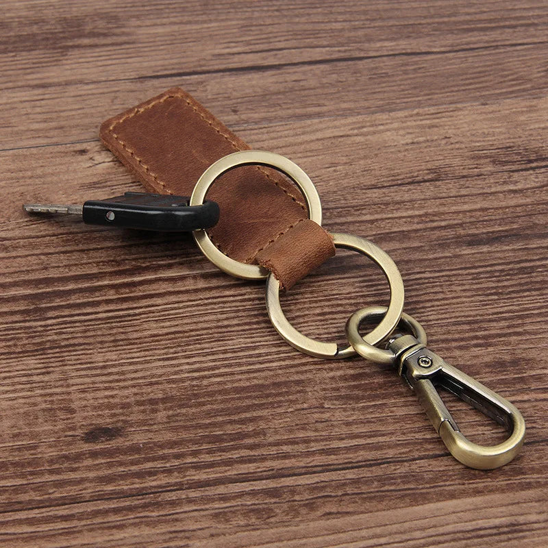 Metallic Key Wallets Keychain Leather Key Organizer Holder Mini Men