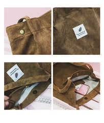 Women's Flannel Velvet Tote Shoulder Bag