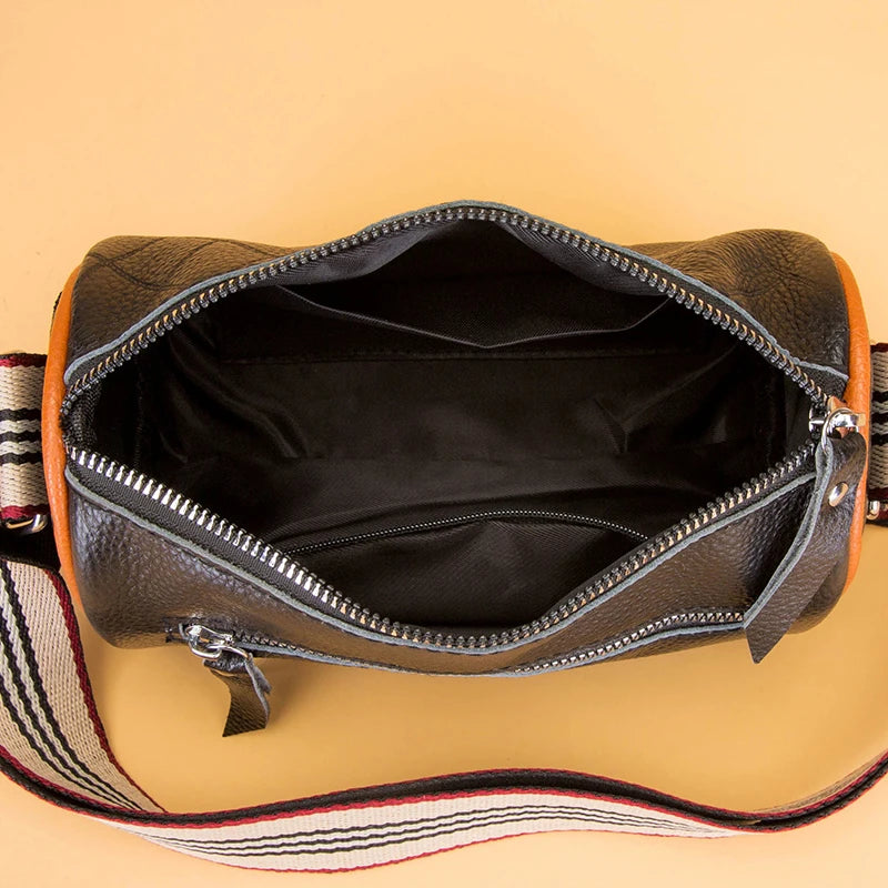Leather Shoulder Bag Ladies Zipper Handbag High Women's Messenger Bag