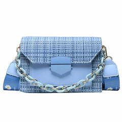 Women's Wide Strap Chain Crossbody Bag