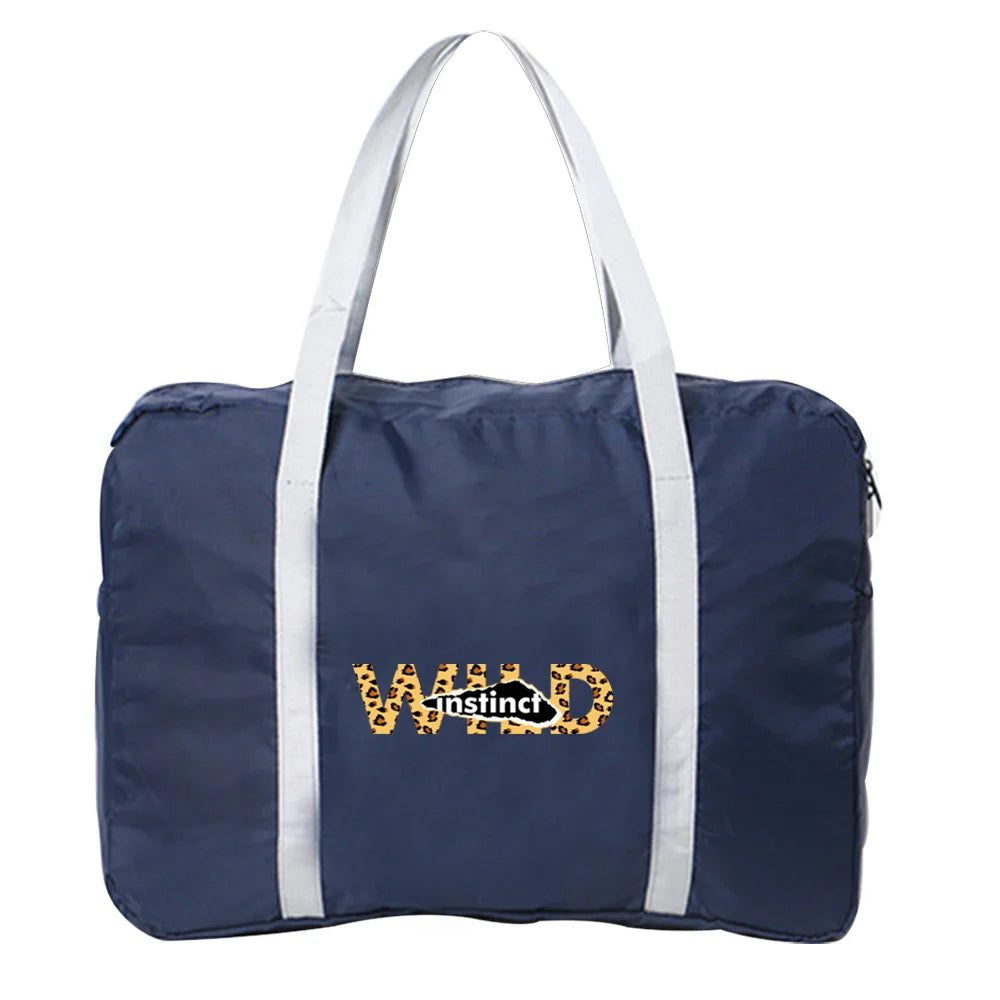 Wild Series Printing Travel Bags Nylon Unisex Foldable Water Proof Large Cap