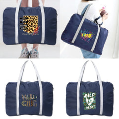 Wild Series Printing Travel Bags Nylon Unisex Foldable Water Proof Large Cap