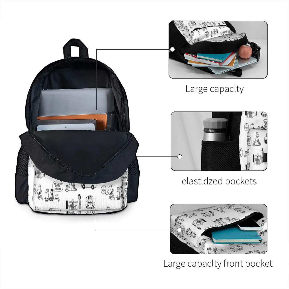 Wimpy Kid Backpacks Men's Backpacks Bags For Women Unisex