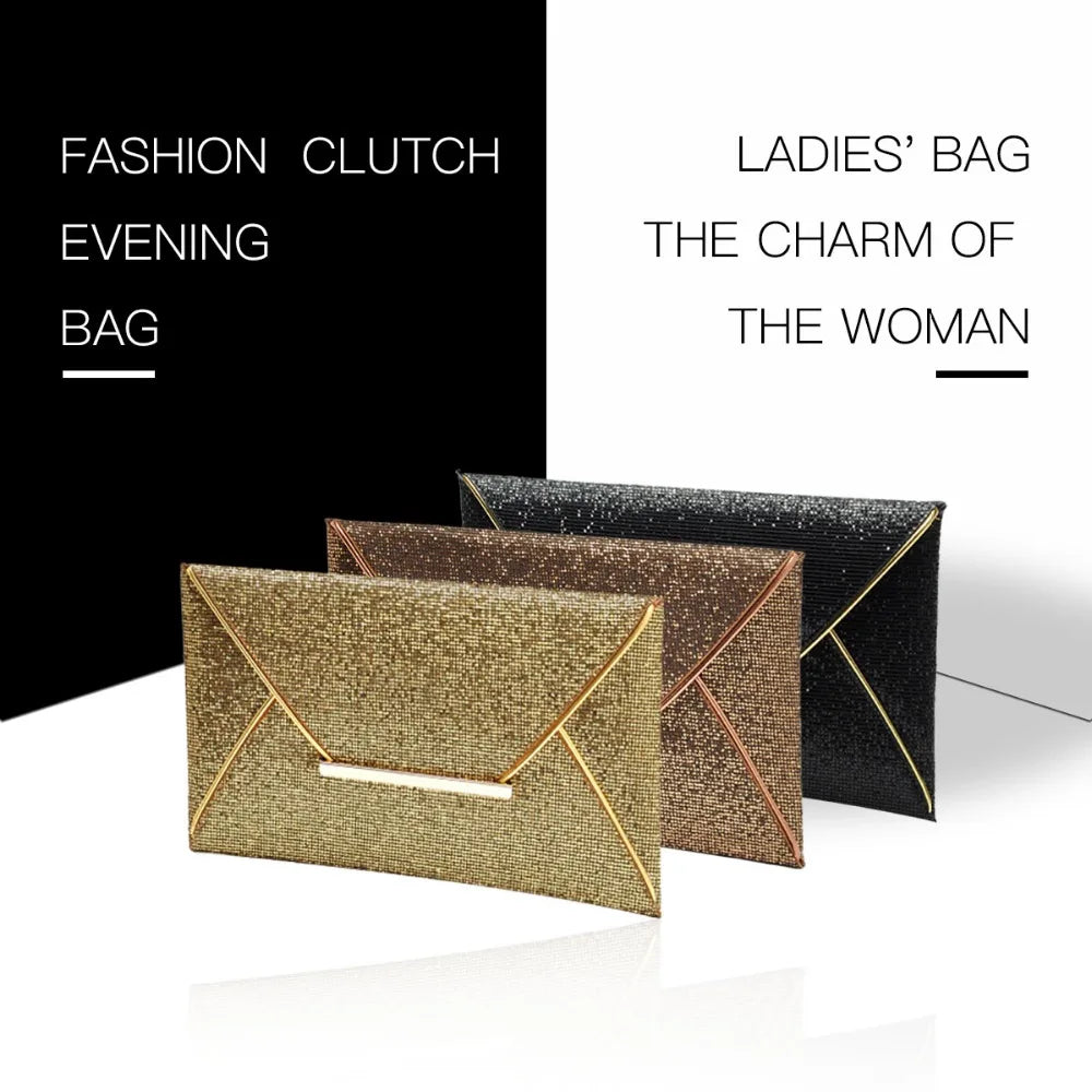 Evening Party Clutch Hand Bags Purses Female Sequined Envelop Bags