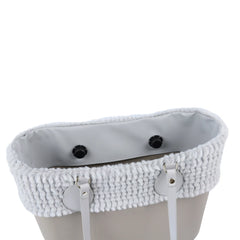 Winter Autumn Candy O Bag Classic Mini with Furry Wool Plush Fur Trim
