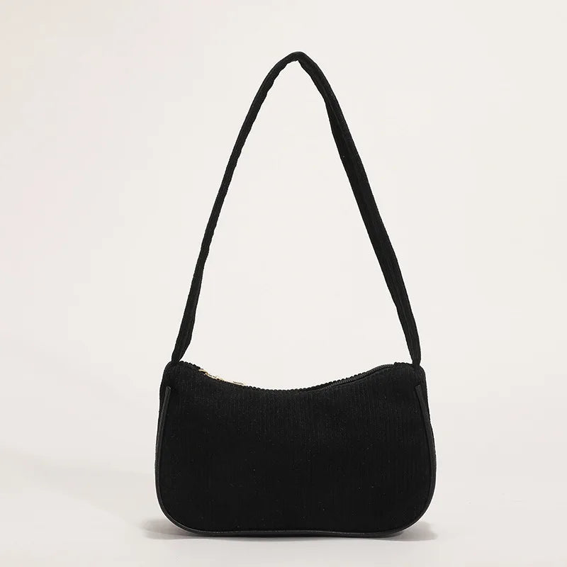 Winter Corduroy Underarm Bag Casual Women Shoulder Bags Travel