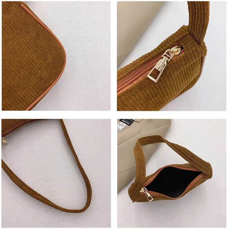 Winter Corduroy Women's Underarm Bag