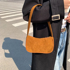 Winter Corduroy Underarm Bag Casual Women Shoulder Bags Travel Armpit Shopping P