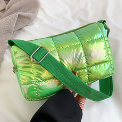Winter Quilted Check Crossbody Bag Female Tote Bag