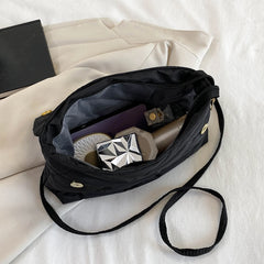 Quilted Nylon Crossbody Bag for Women with Large Capacity