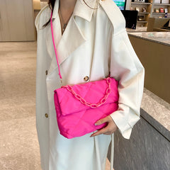 Quilted Nylon Crossbody Bag for Women with Large Capacity