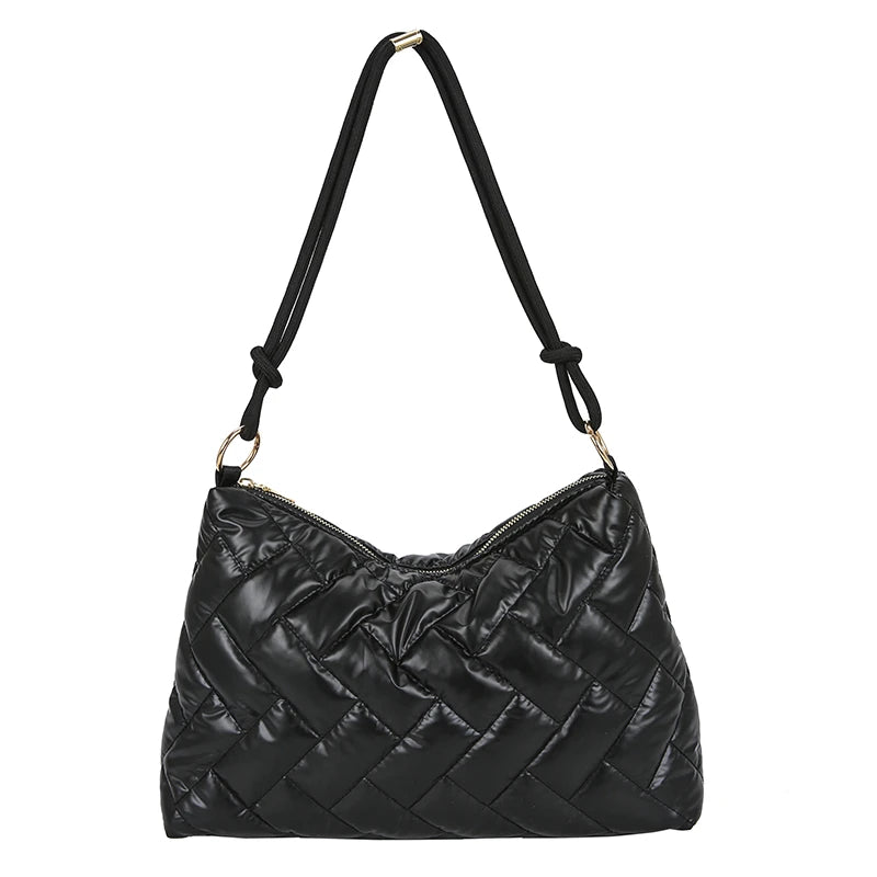 Winter Waterproof Soft Fluffy Down Shoulder Bag Women