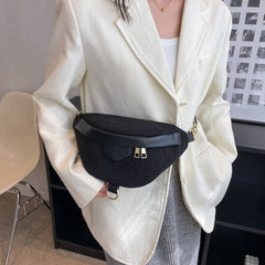 Winter Female Corduroy Fanny Pack Ladies Shoulder Crossbody Bag