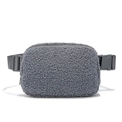 Winter Fleece Waist Bag Sport Fanny Pack Running Belt Pouch Zip Mobile Phone Bag