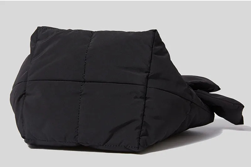 Winter Lady Down Bag Space Cotton Tote Bag Solid Shoulder Bag Women