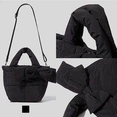 Winter Lady Down Bag Space Cotton Tote Bag Solid Shoulder Bag Women