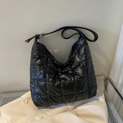Winter Cotton Women's Shoulder Bag Large Capacity Tote Bags Soft Handbags