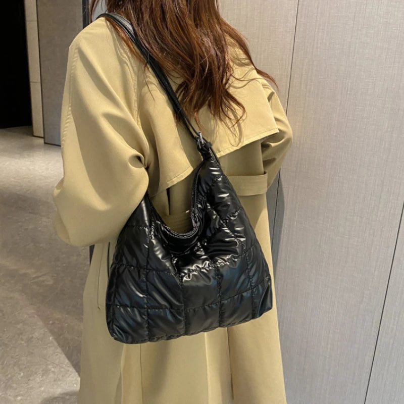 Winter Cotton Shoulder Bag Casual Tote Bags