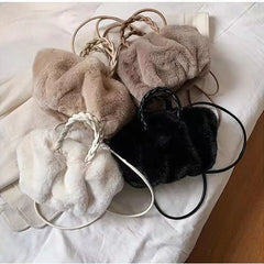 Winter Plush Cloud Crossbody Bag for Women