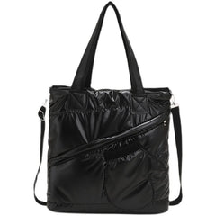Winter Soft Fluffy Cotton Shoulder Bag Waterproof Casual Travel Handbag