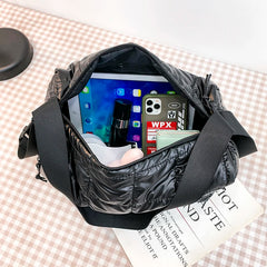 Winter Style Space Cotton Shoulder Bags for Women Big Nylon