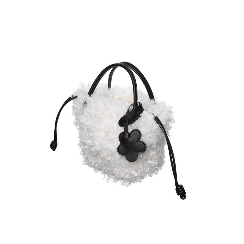 Winter Faux Woolen Fur Crossbody Shoulder Handbag