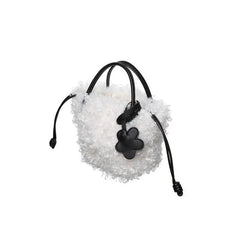 Winter Faux Woolen Fur Crossbody Shoulder Handbag