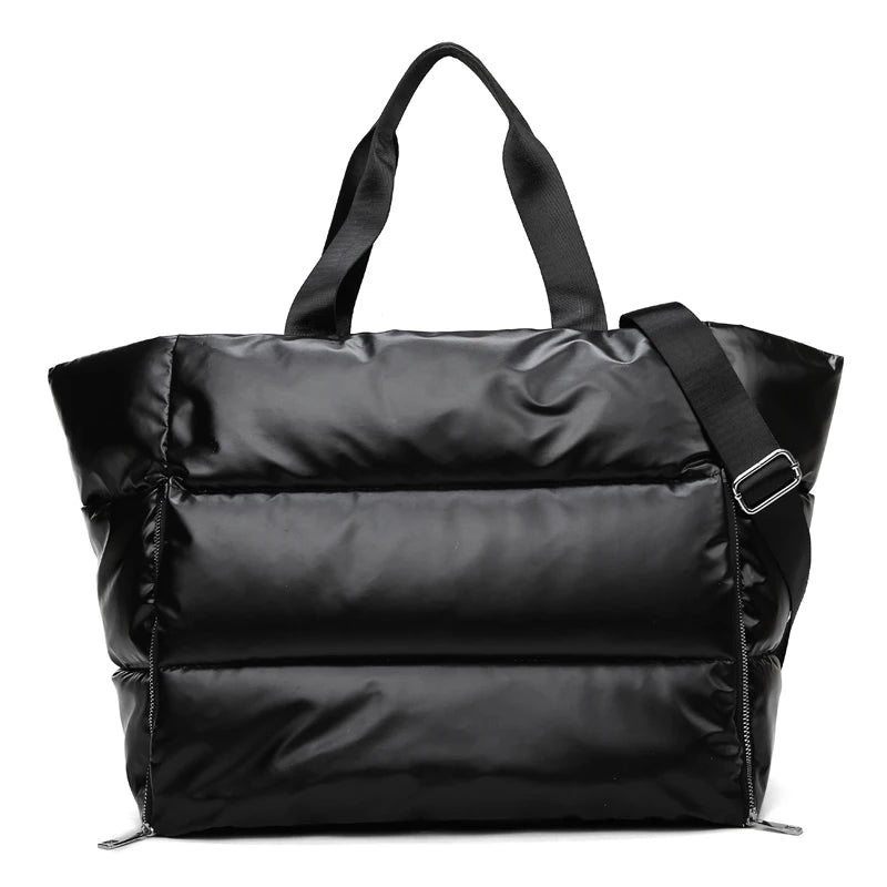 Winter Women Large Capacity Waterproof Nylon Bag Female Space